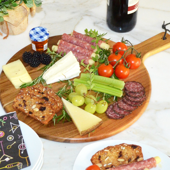 12" Diameter Round Acacia Serving Board